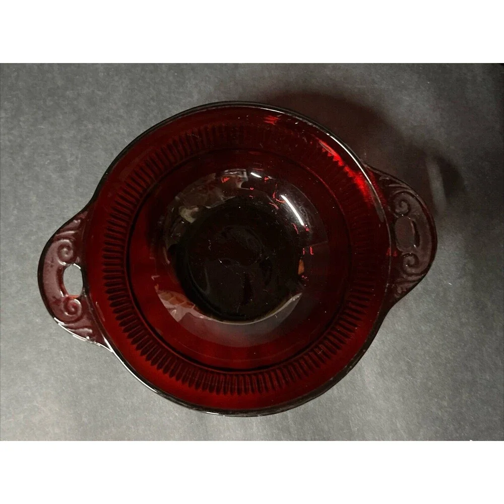 VTG Anchor Hocking Coronation Royal Ruby ‎ Master Bowl & Berry Bowls 6pc Set